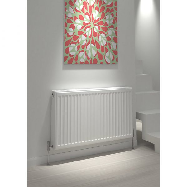 Evolve Type 21 Double-Panel Plus Single Convector Radiator 500 x 1100 mm  White 4630 BTU - Evolve Bathrooms